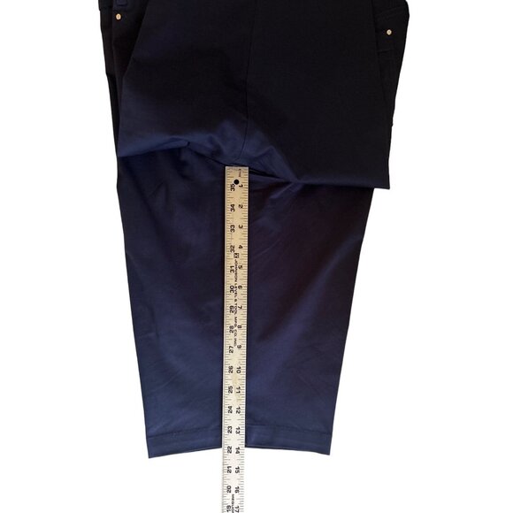 Coral Bay Navy Blue Stretchy Bermuda Shorts, Size 12 - Picture 6 of 6